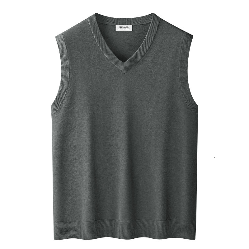 Thick Knitted Vest 2025 Autumn Winter Warm Vest Sweater Slim Designer Sweater Fit V-neck Knitwear