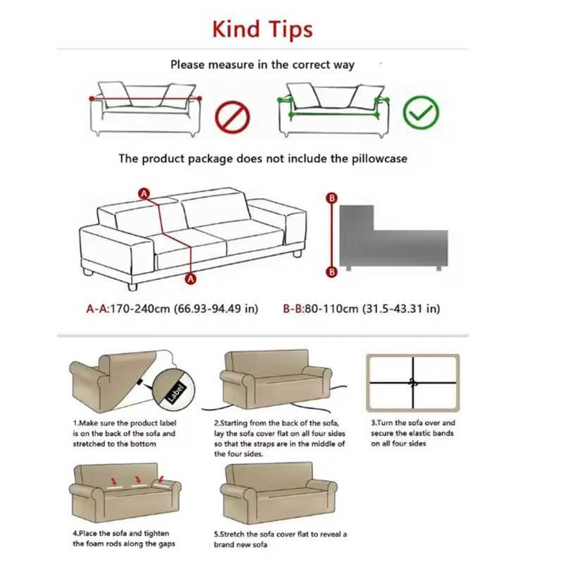 Striped Jacquard Sofa Cover for Living Room Soft Velvet Warm Furniture Protector for Winter Removable EasyCare Home Accessories C251028