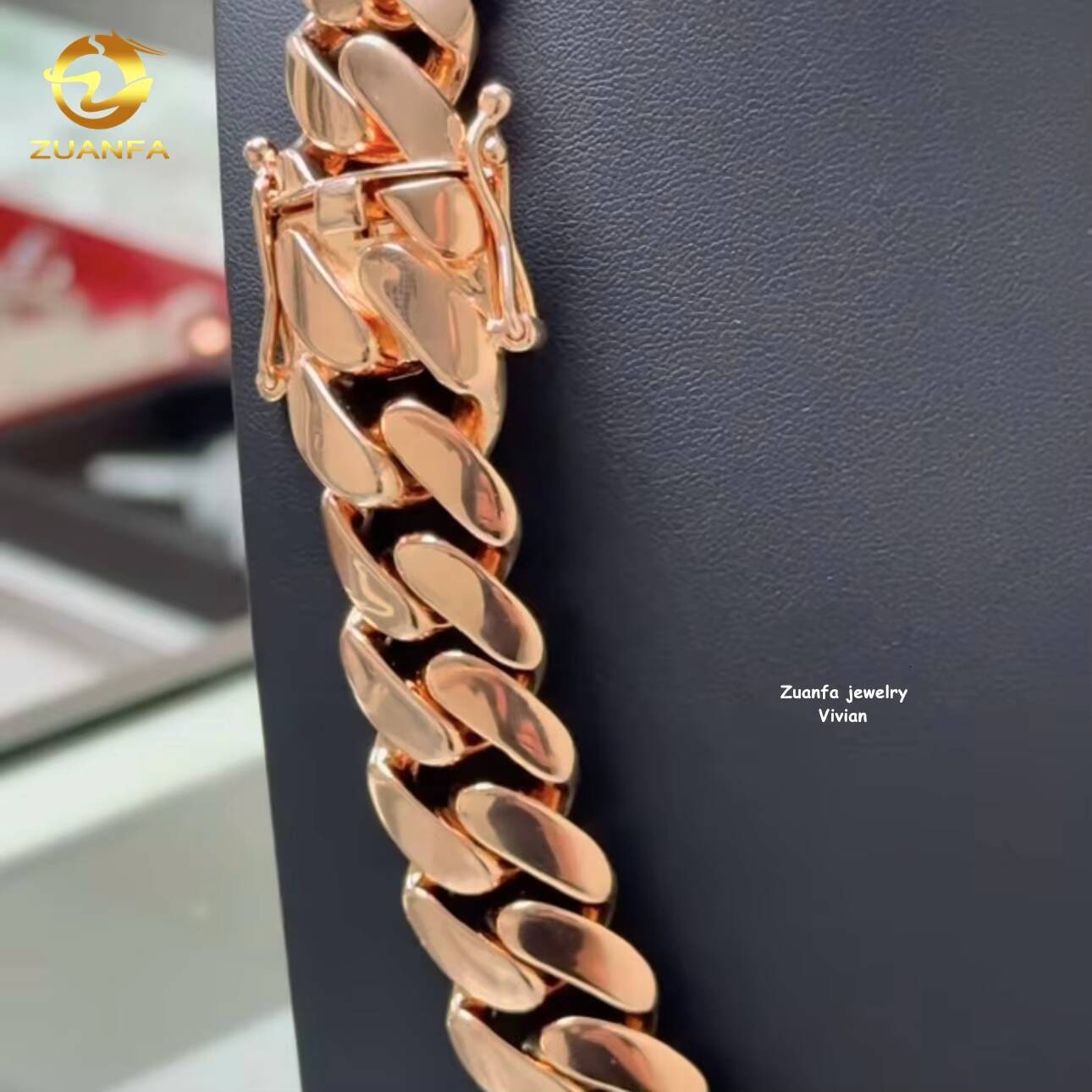 VVS Moissanite Diamond Buss Down Sterling Silver 925 Moissanite Hip Hop Jewelry Cuban Link Moissanite Necklace