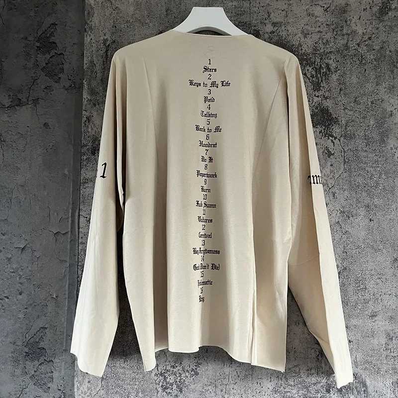 Black Apricot Vultures Long Slve Tshirt Men Woman 11 YZY High Strt Loose T Top Vintage Graphic Print X251028