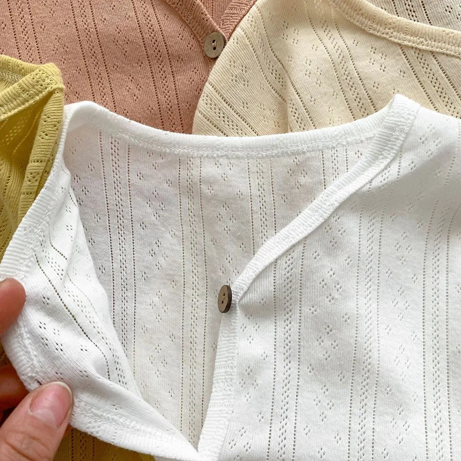 Kids Clothes Toddler Summer Jacket Infant Korean Casual Tops Boys Girls Lightweight Long Sleeve Outerwear Solid Color Cardigan 251023