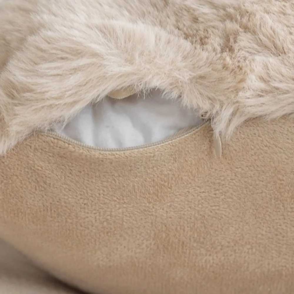 Pillow Case Simple Imitation Rabbit Hair Cushion Cover Warm Soft Case Bubble Velvet Throw Cover Home Decor C251028
