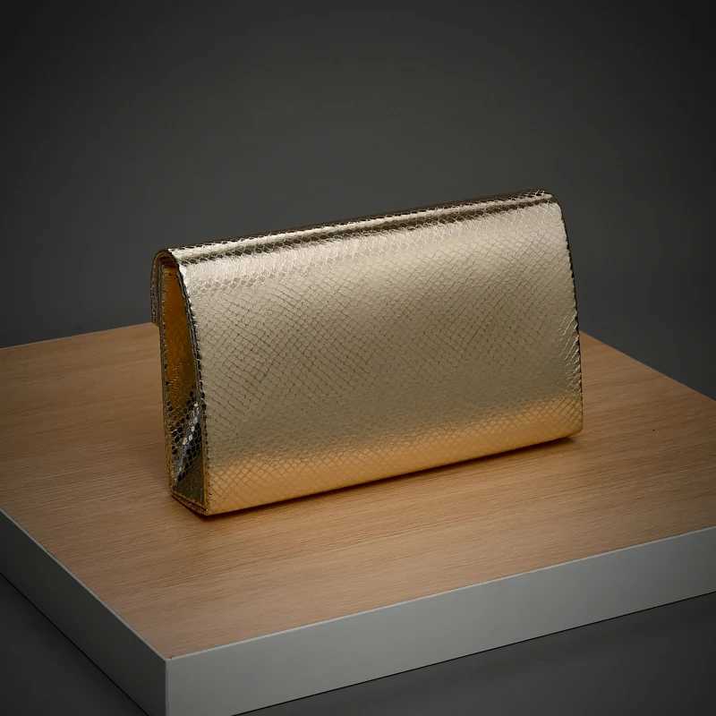 Gold Style Elegant Evening Bag with Detachable Metal Chain Clamshell OneShoulder Ladyship Party Storage Bag for Women H251027
