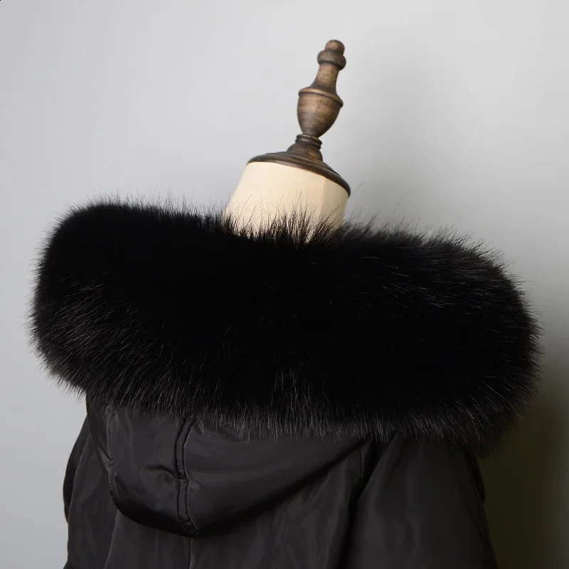 Thicken Warm Fox Fur Neck Wrap Winter Faux Fur Collar Fluffy Shawl Collars Plush Neck Warmer for Women Fur Scarf Clothing Access 251023