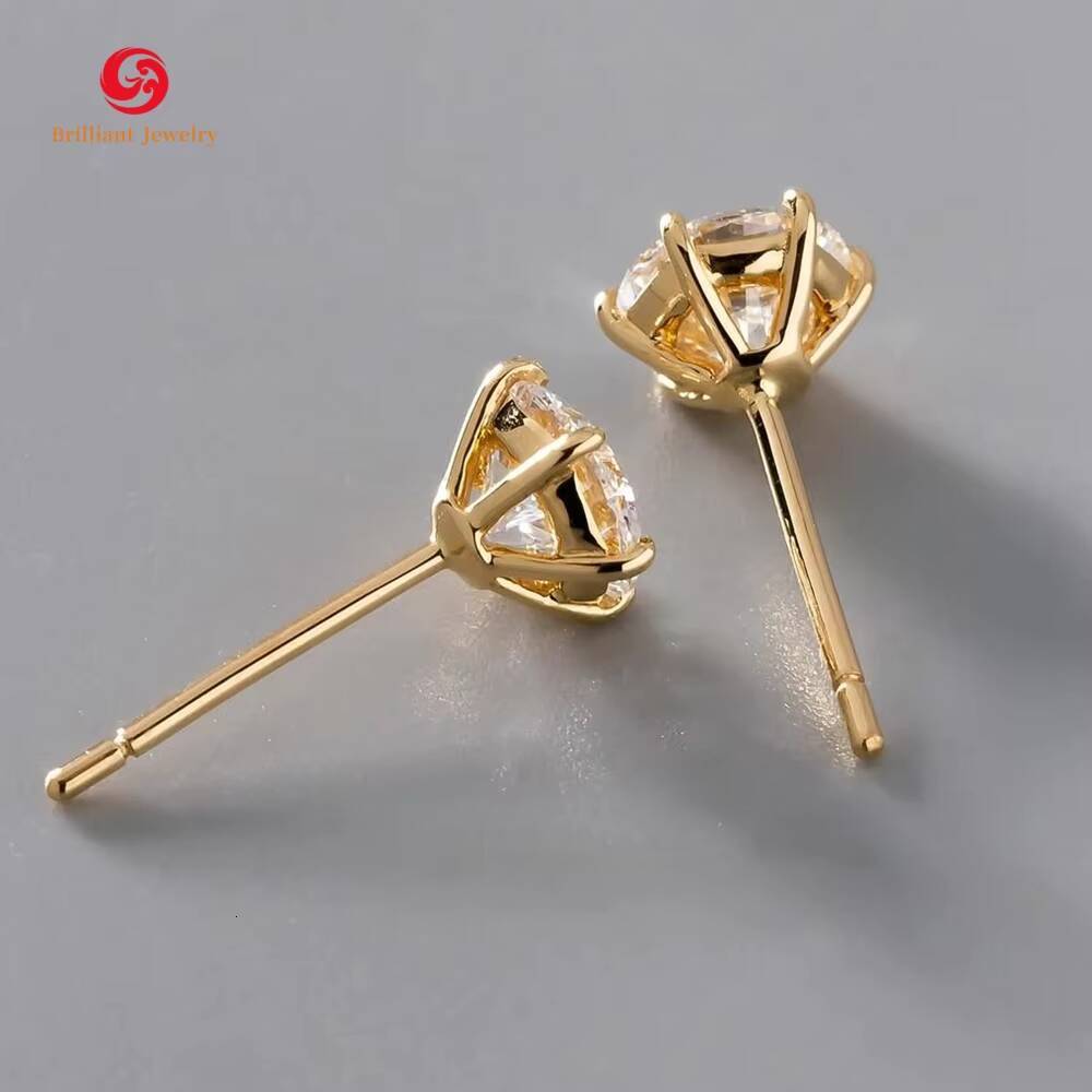 14k Solid Gold Diamond Stud Earrings 03ct 05ct 1ct IGI Certified D VS1 HPHT CVD Lab Grown Diamond Earrings Jewelry