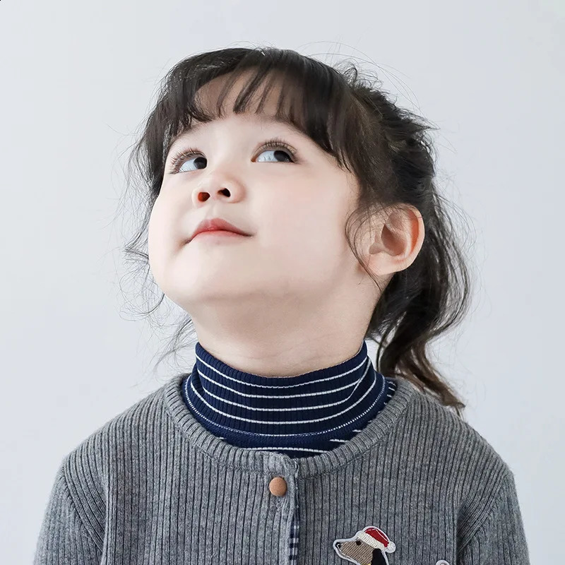 Toddlers Convertible Collar Neck Warmer Autumn Soft Cotton Windproof Fleece Lined Scarf INS Sporty Fashion Unisex Baby Scarf 251027