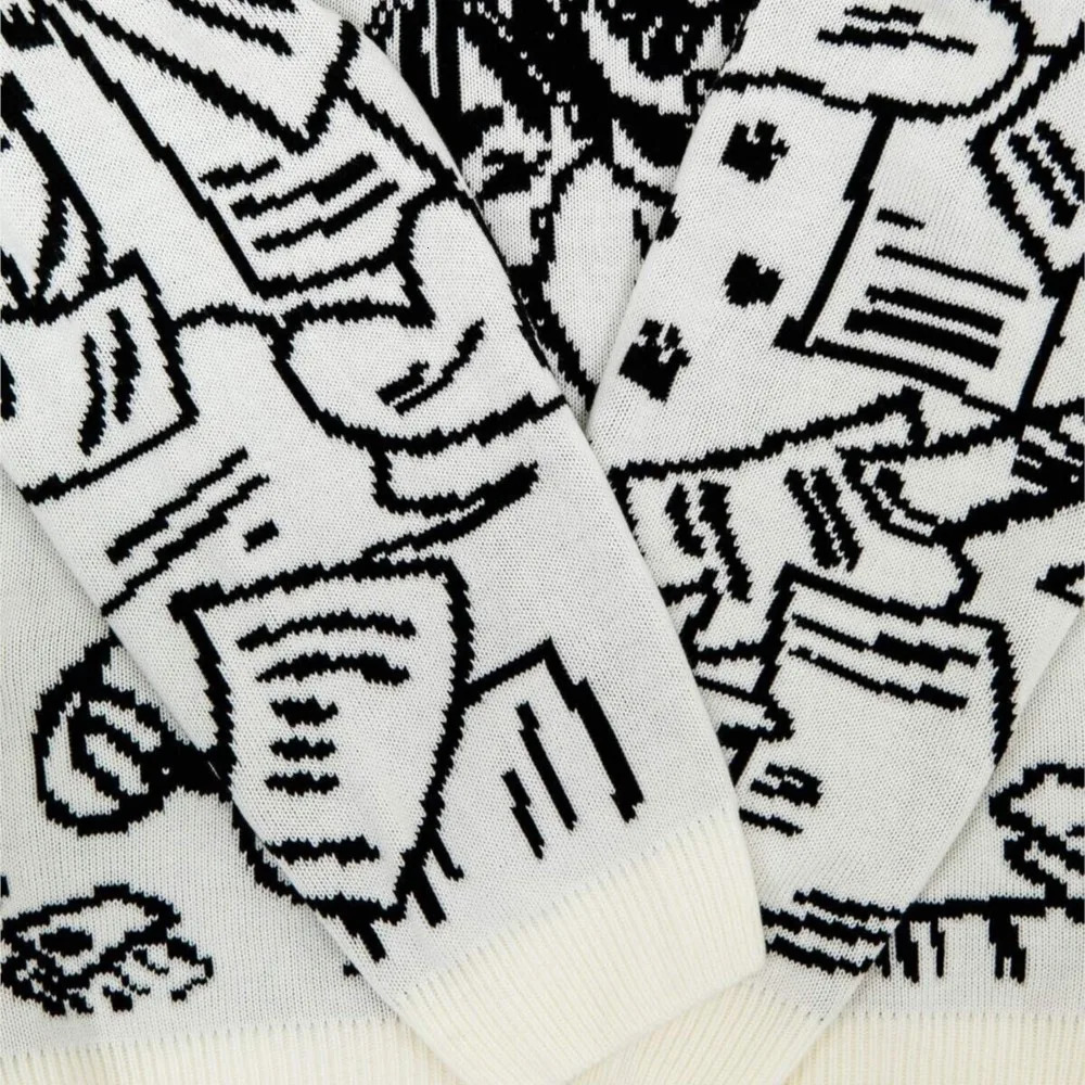 Vintage Cartoon Knitted Sweaters Men Casual Oversized Fashion Women Streetwear Tops Harajuku Pullover Y2k Aesthetic Clothes Goth 251023