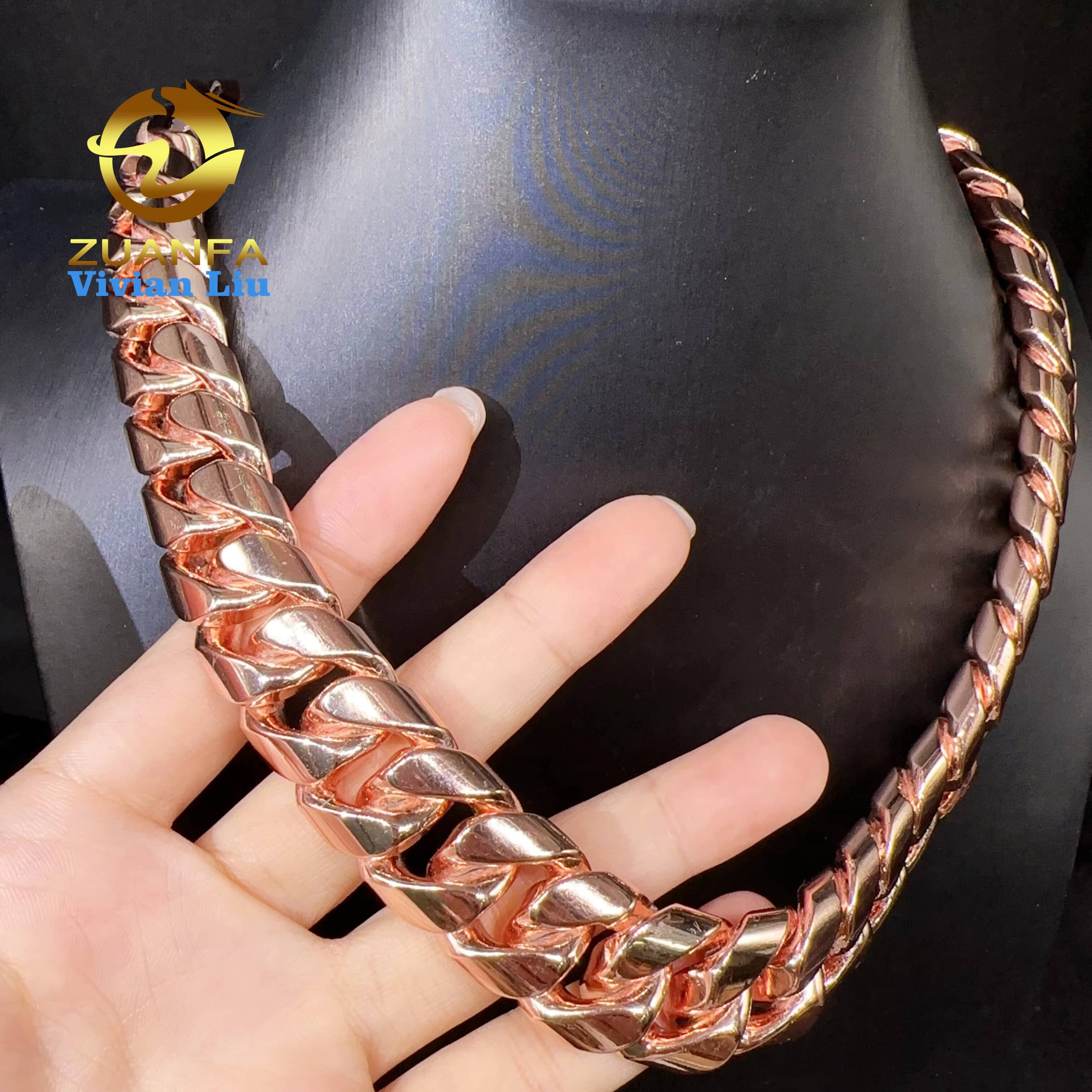 Cuban Chain Necklace Custom Vvs Moissanite Clasp Iced Out Jewelry Bracelet Men Hip Hop Plain Silver 999 Cuban Link Chain