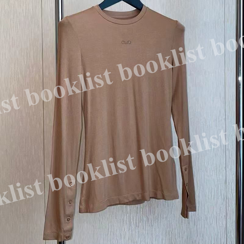Women Designer Shirts Fashion Knitted Long-sleeved Loose Top Classical Ladies Base Shirts 25200
