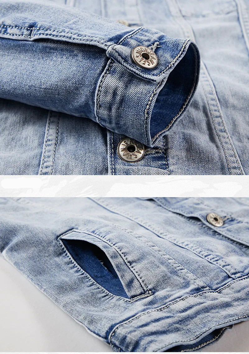 Spring Autumn Denim Suit Mens Slim Microstretch Twopiece Spring and Autumn Jacket Jeans 251024