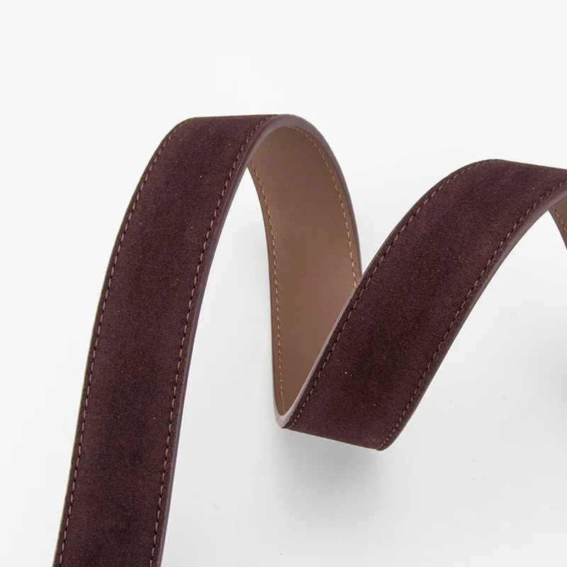 Vintage Belt Womens Premium Leather Suede Belt Jeans Dress Versatile Classic er Waistband 33cm 251024