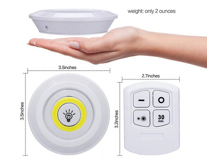 ABS Plastic Constructed LED Wall Mounted Spotlights | Wireless Operation Capabilities with Adjustable Brightness Levels Available In Multiple Hue Vari