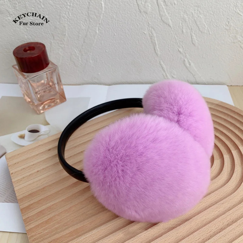 100 Natural Fur Ear Muffs for Women Winter Fur Earmuffs Soft Warm Furry Ear Muffs Real Rex Rabbit Ear Covers for Girls Gift 251027
