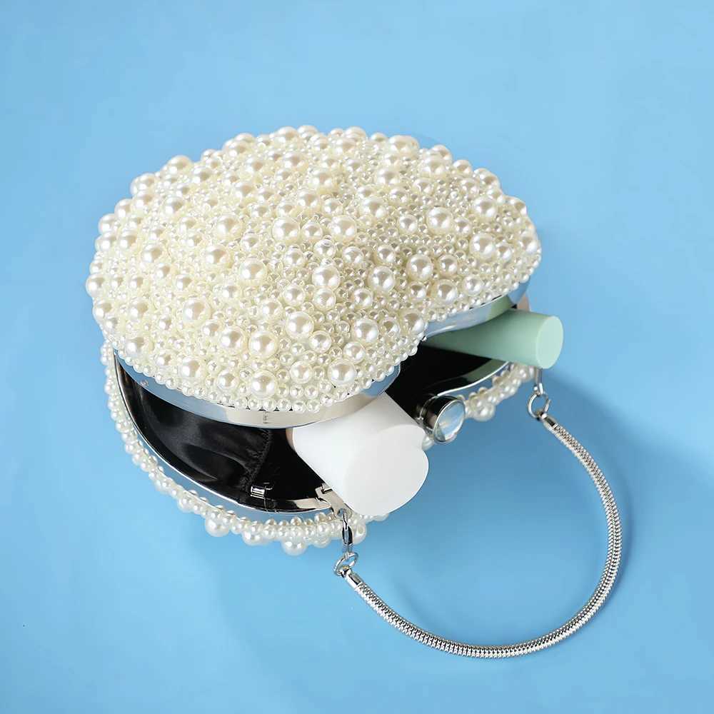 New Style Party Dinner Pearl Bag Fashion Design Ladies Pearl Bead Bags Heart Shape Evening Clutch Bags For Women H251027