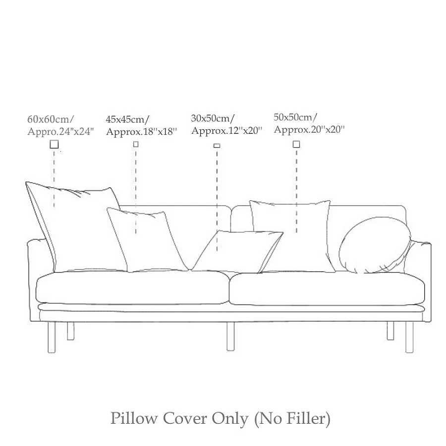 Pillow Case Luxury Thick Cushion Covers 30x50 45x45 50x50 Sofa Bed case Zipper Closure Cotton Living Room Decorative Throw s C251028