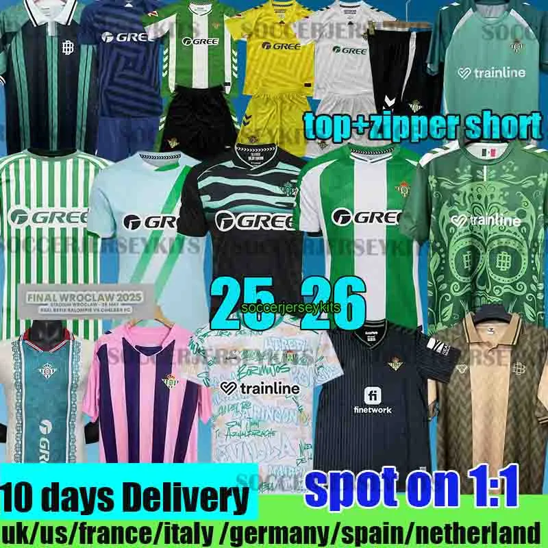 real betis 25 26 Soccer Jerseys ANTONY 7 Camiseta de Futbol Men Kids equipacion 25 26 betis football shirts camiseta Betis VITOR ROQUE HERNANDEZ ABDE special kits