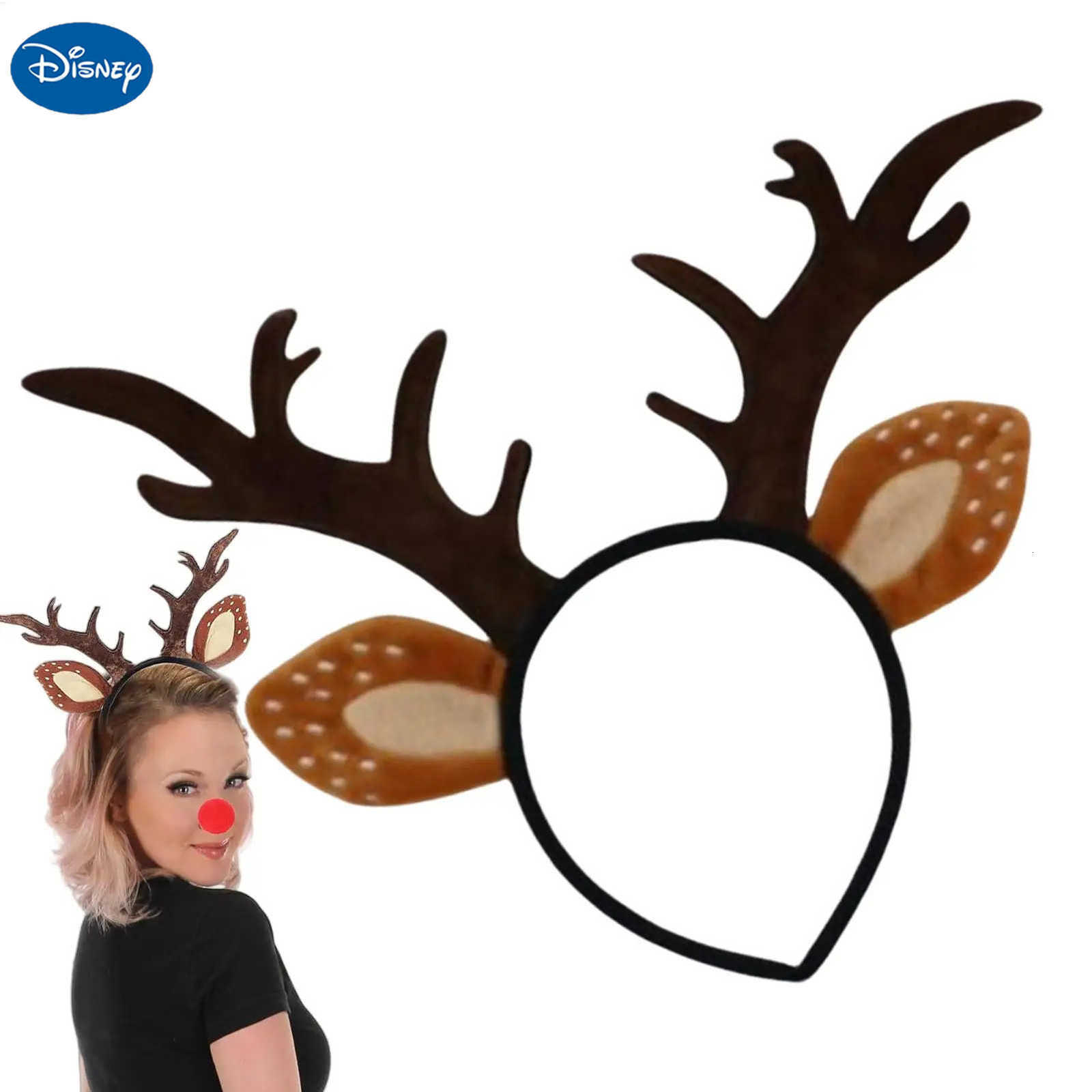 Disney Christmas Charming Themed Headwear: Adorable Animated Reindeer Antlers Headbands for Special Occasions designer H251119