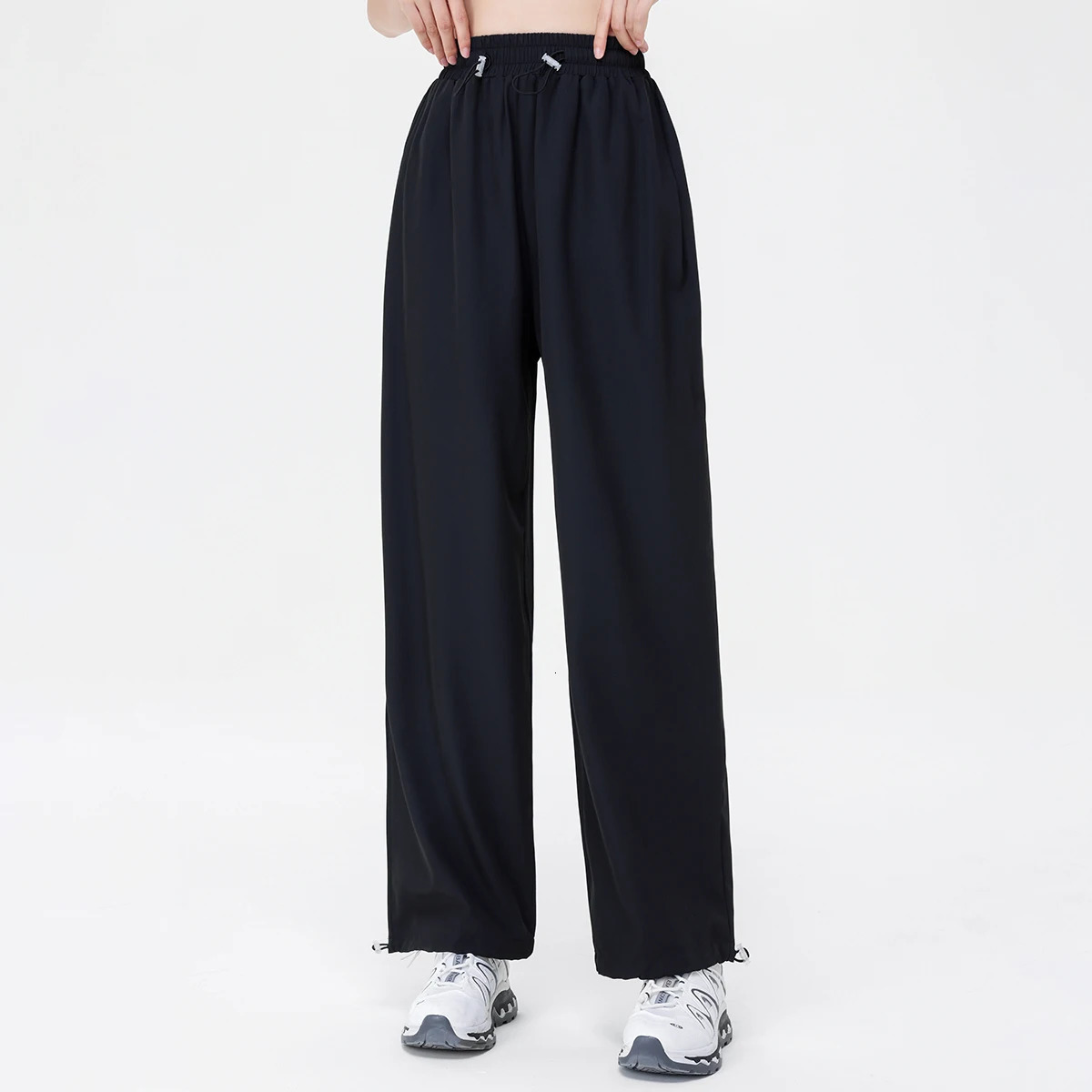 PHIGEER Breathable Elastic Waist Running Pants Lightweight Athletic Joggers Women Workout Sweatpants Lounge Trousers With Pokets 251027