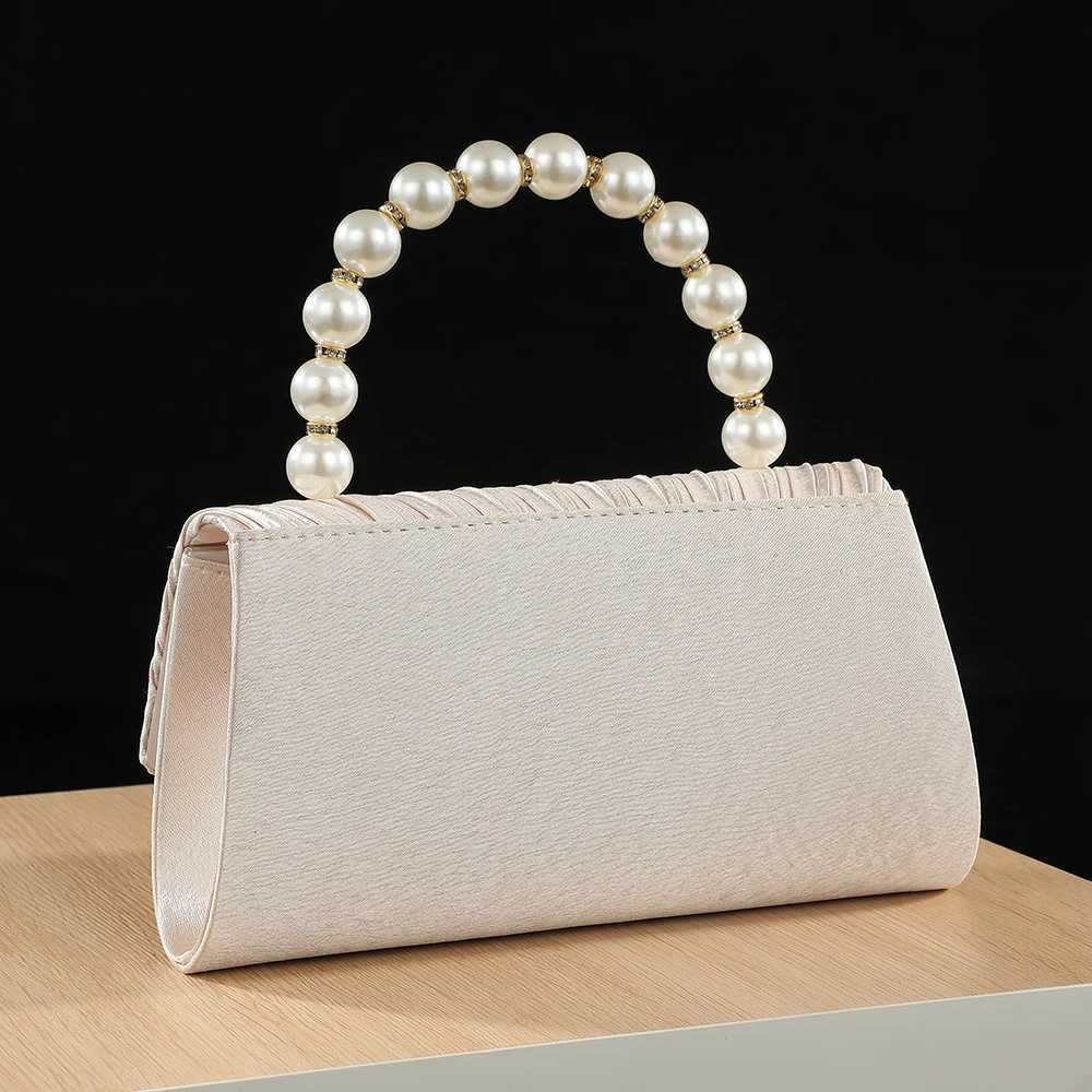 FAshion Chic Pearl Handle Bag for Women Removable Shoulder Chain Crossbody Handbag Lady Evening Bag H251027
