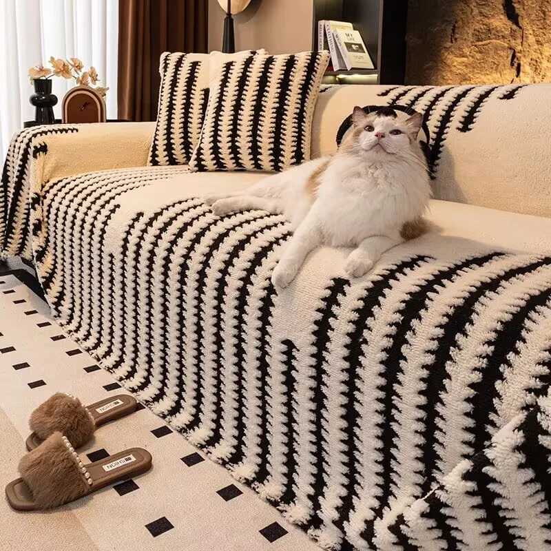 Thickness Plush Sofa Cover Allinclusive One Piece Seat Cushion Towel Antiscratched Dust Proof Wear Resistant Sofa Blanket C251028