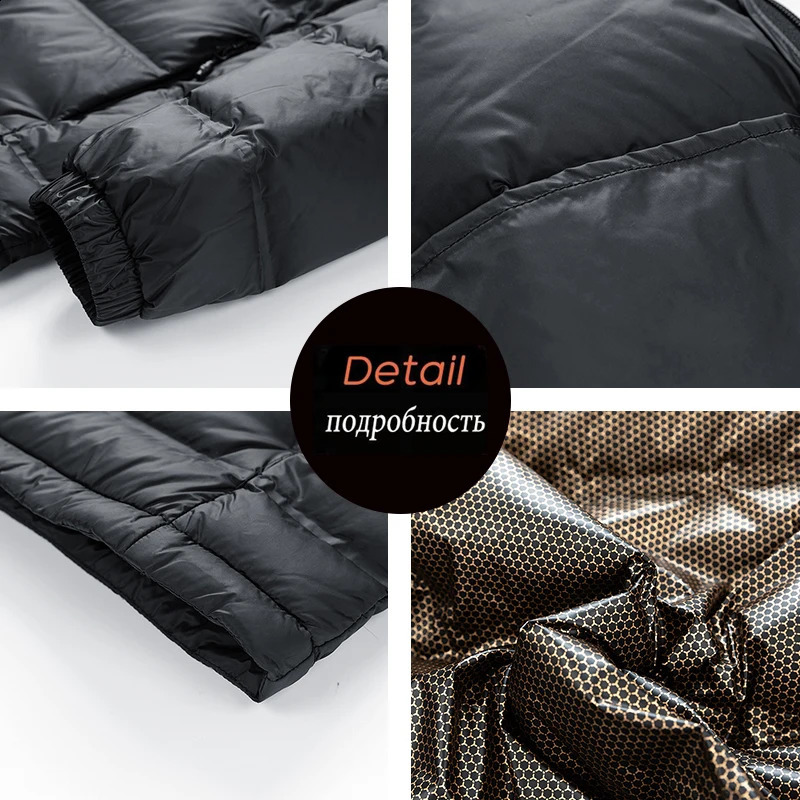 Men Winter Stand Collar Down Jacket Warm Windproof Coat Casual Lightweight Puffer Waterproof High Quality jacket Male 251027