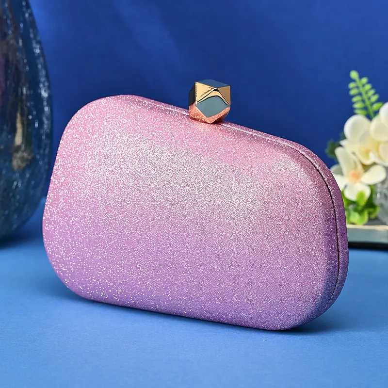 Elegant Glittering Lady Design Irregular Shaped Clutch Handbag for Women Fashion Evening Purses Wedding Party Bags H251027