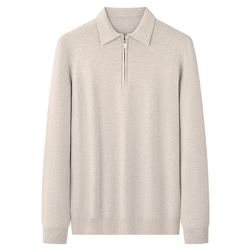 Wool Modal Sweater Designer Sweater Men's Zipper Turn-down Collar Knitwear 2025 New Autumn Winter Base Layer Long Sleeve Warm Top