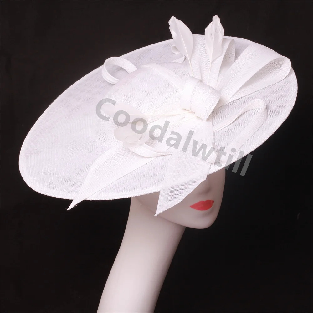 Big Fascinator Hat Women Wedding Party Tea Headpiece With Bow Women Royal Ascot Hair Fascinator Hair Clip 251028