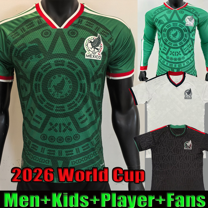 25 26 MEXICO soccer jerseys world CUP 1985 Retro Kit football shirt red and white soccer shirts CHICHARITO LOZANO 2024 2025 2026 Gold Men and kids sets 1998 long women