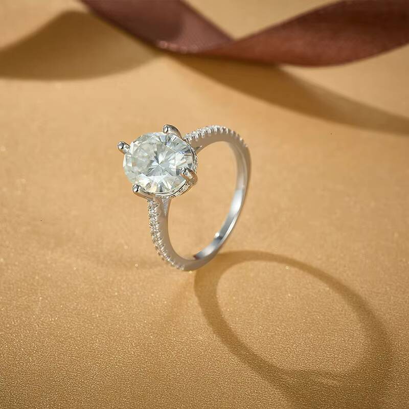 New Product Woman Finger Promise 925 Silver Moissanite Ring Engagement Womens Iced Out for Wholesale