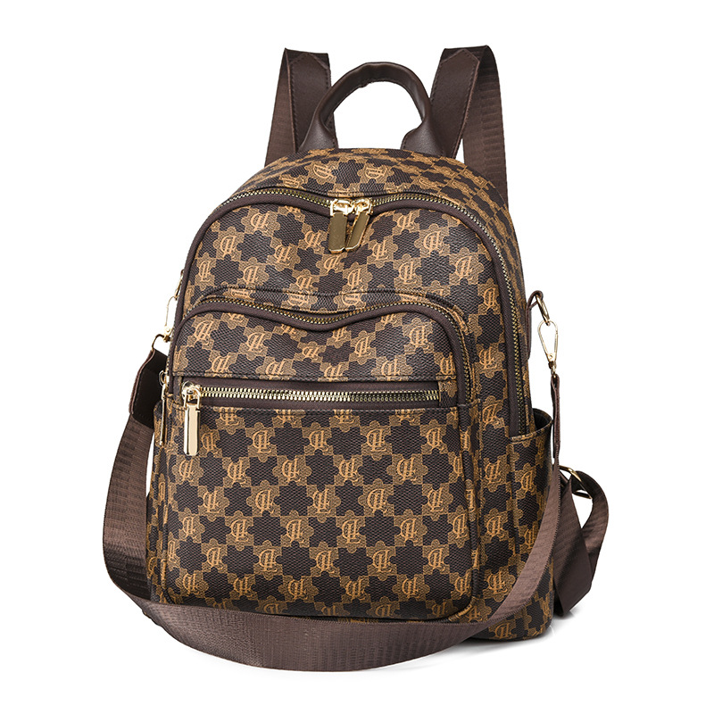 Designer Backpack 2025 Women's Monogram Backpack, Vintage Large Capacity Rucksack, Multi-Way Travel Backpack with Adjustable Straps Free Shipping