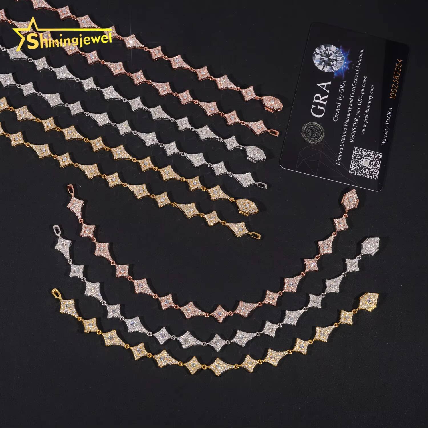 Pass Diamond Tester Women Jewelry Iced Out Solid 925 Silver VVS D Color Moissanite Fashion Bracelet Tennis Bracelets