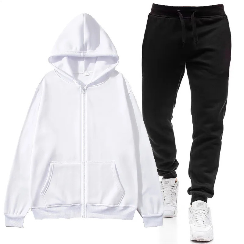 Autumn winter Men warm Sport Suits Women warm zipper Hoodies Pants Two Pieces Sets Running Casual Sweatshirts Sweatpants 251027