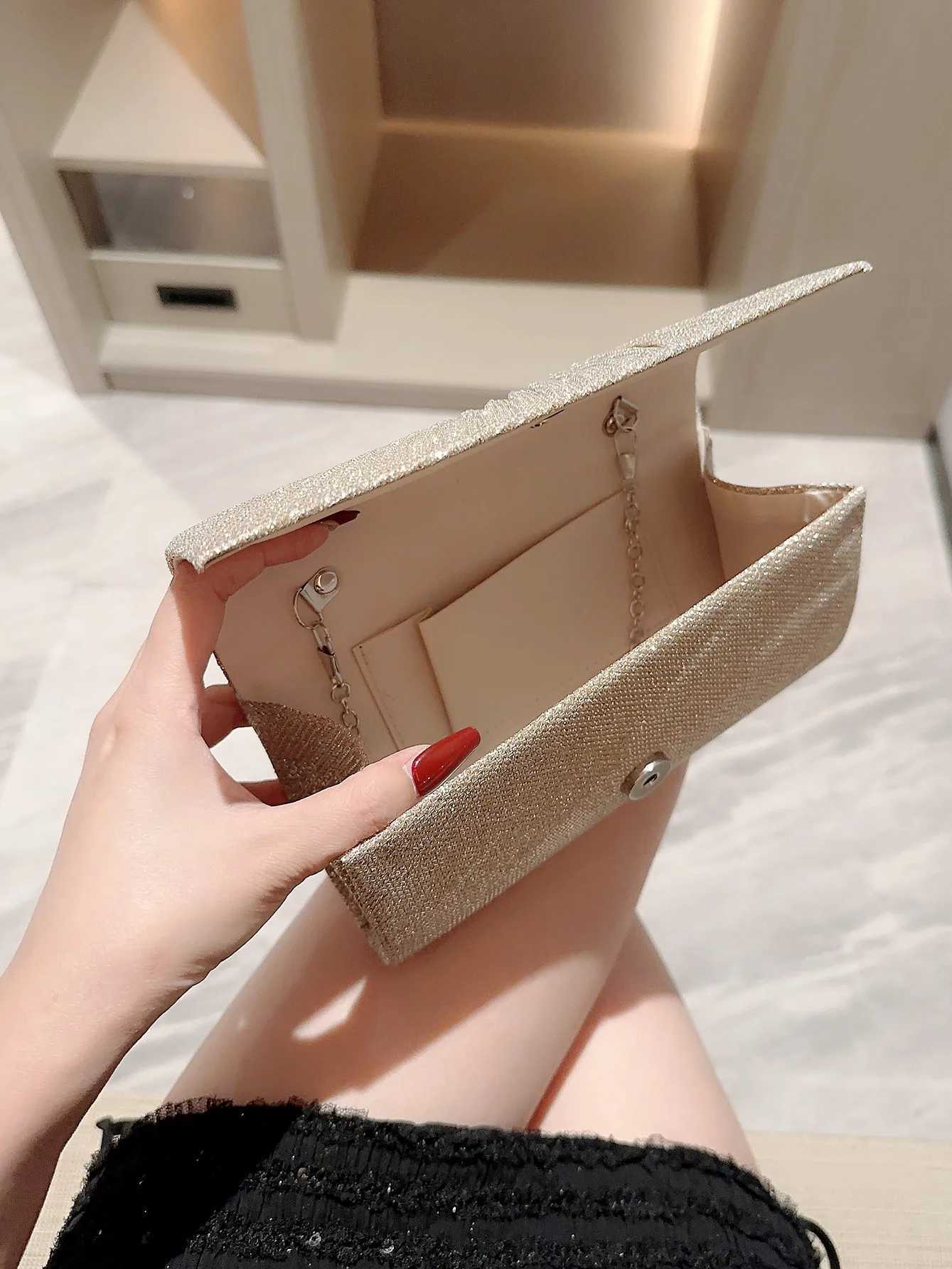 Womens Classic Pleated Design Sparkling Evening Bag Mini Clutch Banquet Bag Dress Bag Party Bag Evening Bag Chain Bag H251027