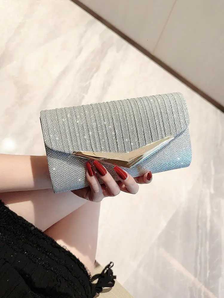 Fashion Ladies Evening Clutch Handbag Wedding Drill Texture Shiny Bridal Party Daily Womens Manual Wrinkles Process Hot H251027