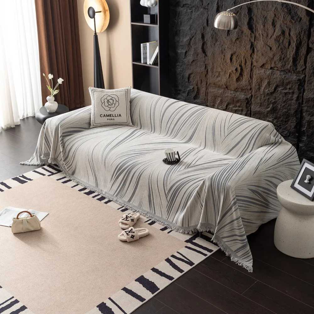 Chenille Fabric Sofa Blanket Nordic Style Universal Throw Blankets with Tassel for Living Room Four Seasons Couch Protector C251028