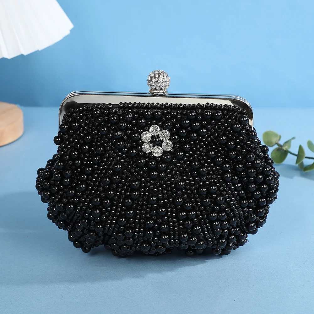Elegant Diamond Inlaid Pearl Shoulder Handbag for Women Ideal Evening Bag with Embellishments for Party And Evening Dress H2510271