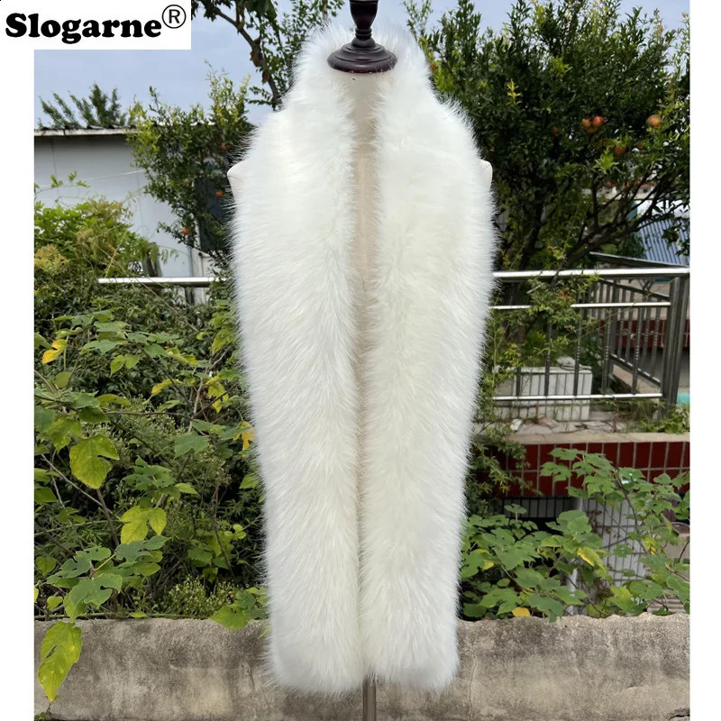 American 180cm Super Long Faux Fox Fur Scarf Winter Women Cosplay Warm Fashion Neck Decor Fluffy Shawl Wrap Furry Scarves 251023
