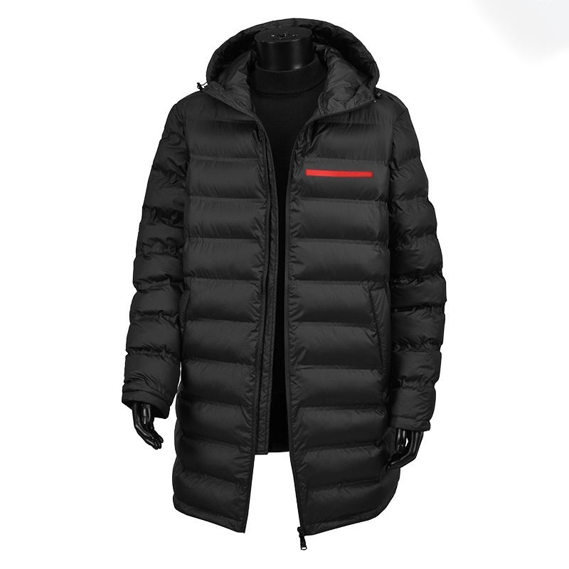 Fashion mens down designer men jacket top winter warm simple lightweight long casual down cotton coat men outdoor windproof short hooded black outerwear