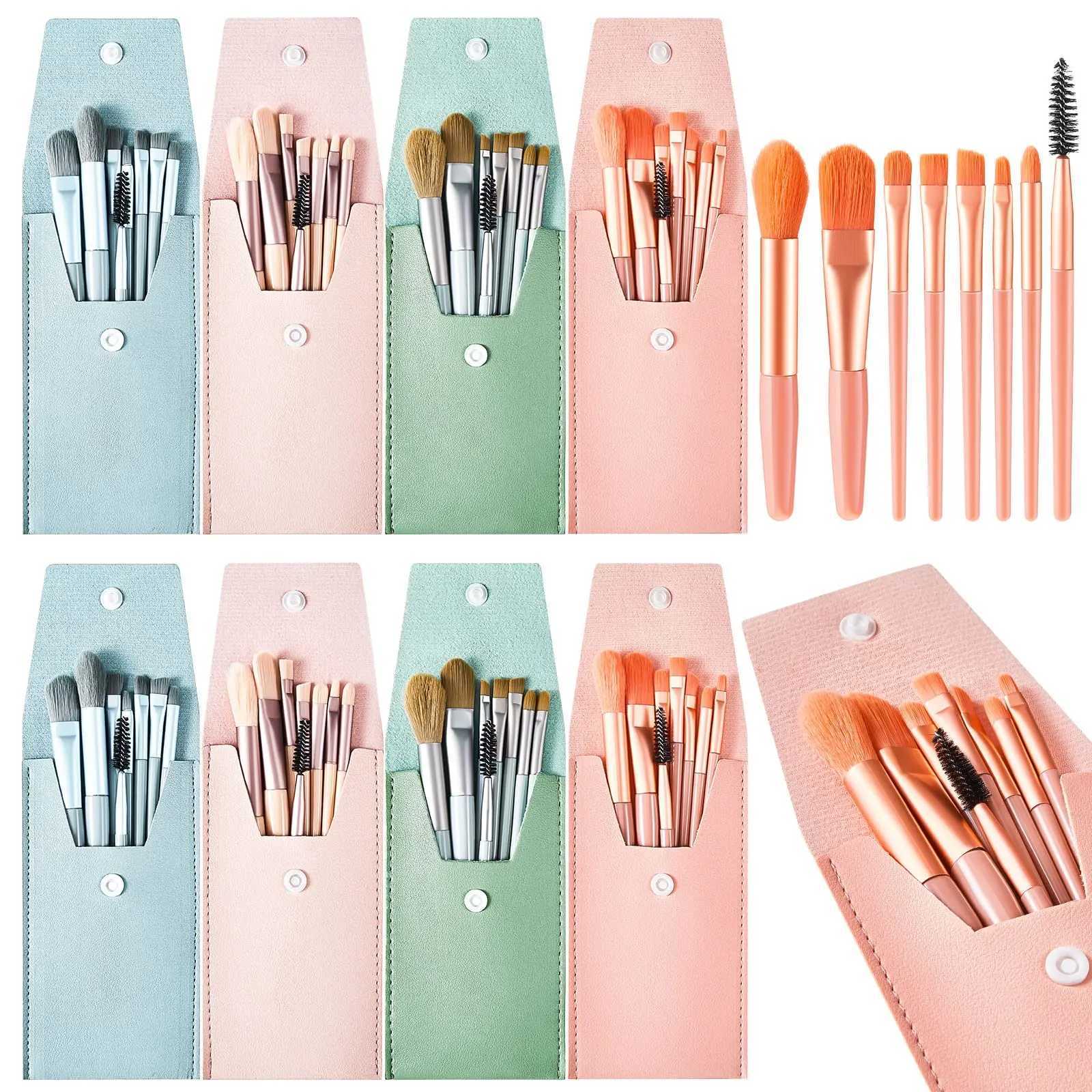 8PCS Travel Makeup Brush Set Brushes Bag Bridesmaid Foundation Brush for Wedding Bridal Shower Favors Bachelorette Party Gift J251117