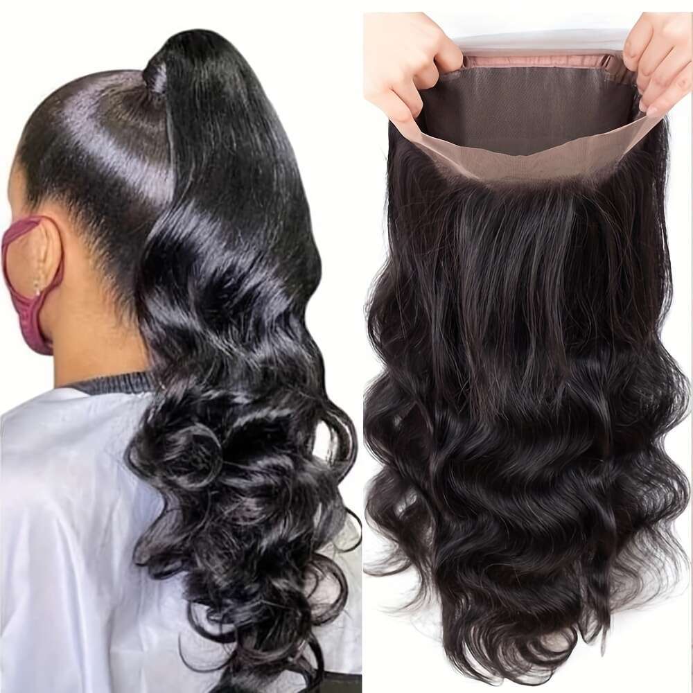 Front Pre Plucked 250% Density 100% Human 360 Full HD Lace Frontal Body Wave Wig Women With Hair Cosplay Party Costume For Daily Use Wigs