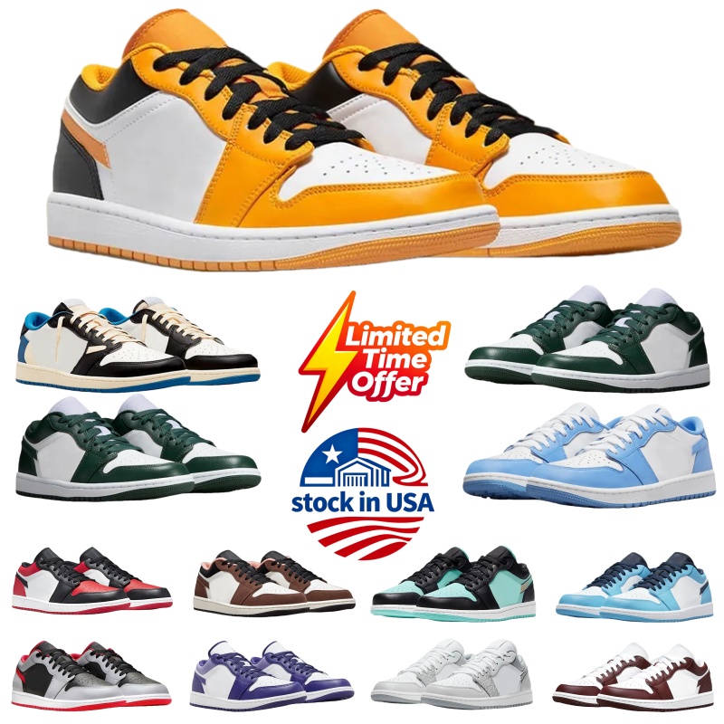 2025 new Designer Basketball Shoes 1 1s low Black Sneakers Military Sail Red Cement White Oreo Cool University Blue Men Women Sports Trainers chaussures size36~50