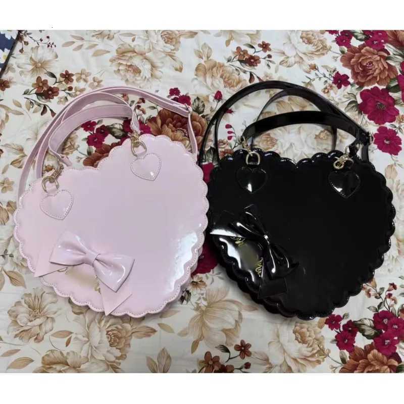 JIAERDI Lolita Heart Pink Handbag Women New Sweet Cute Bow Leather Crossbody Bags Ladies Japanese Kawaii Shoulder Bags AestheticT251028