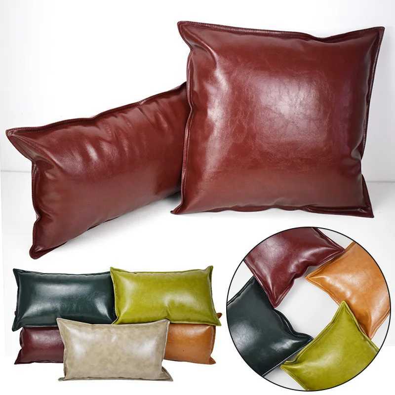 Pillow Case Light Luxury PU Leather Cushion Cover Sofa Chair Car Throw Cover 30x5045x4550x5040x65cm Home Decor Pouf case C251028