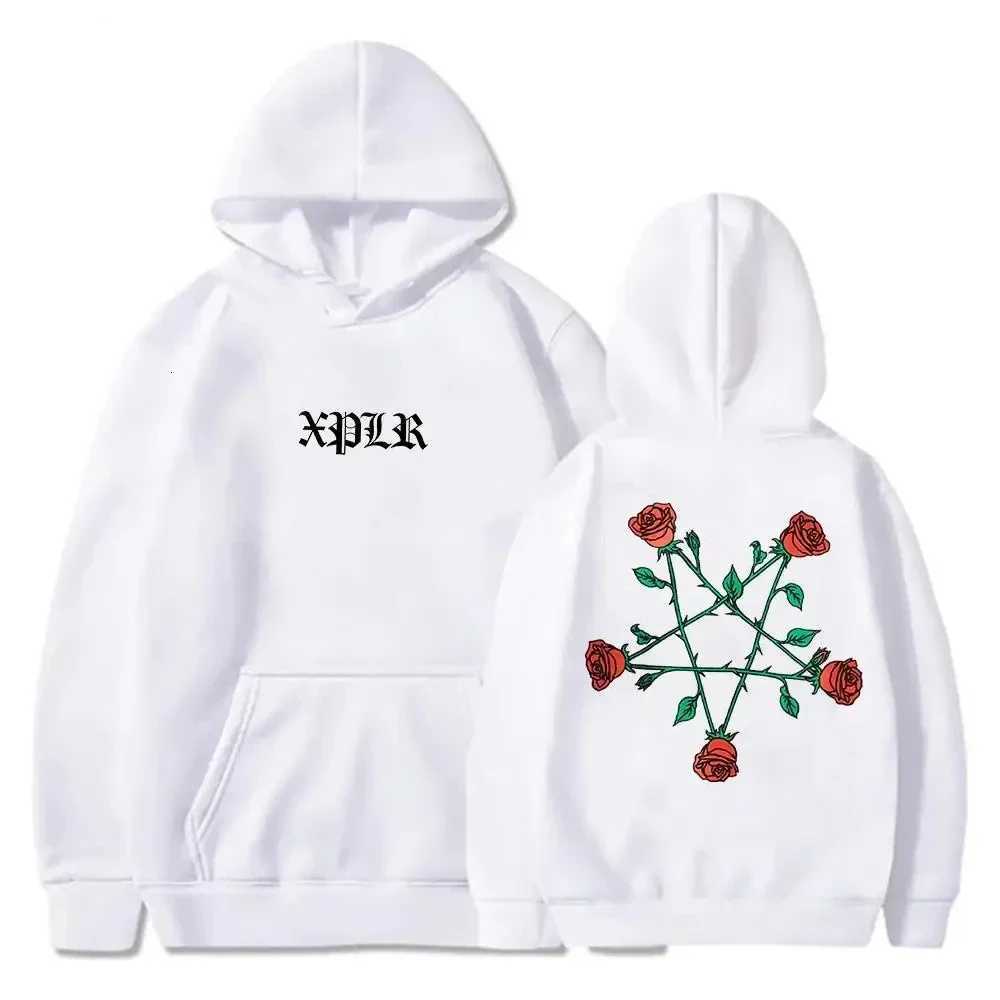 2025 XPLR Sam And Colby Pentagram Roses Hoodie 2024 Couples Merch Long Sleeve Streetwear Women Men Hooded Sweatshirt FashionXJ251028