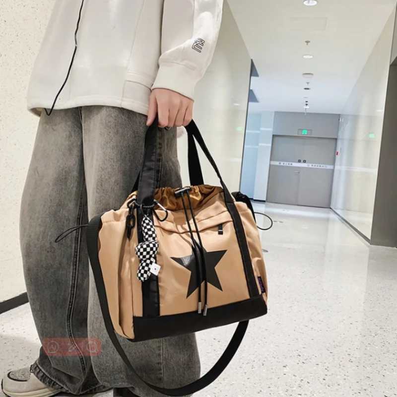 Women New Crossbody Bag Wholesale Large Capacity Couple Shoulder Bag New Casual Nylon Tote Bag Luxury Drawstring Handbag 2025W251028