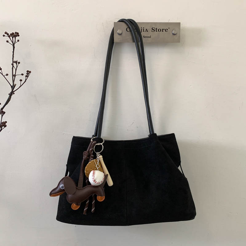 Autumn Women's New Simple and Fashionable Large Capacity Synthetic Leather Handbag Fashionable College Student Daily Commuter Lightweight Crossbo