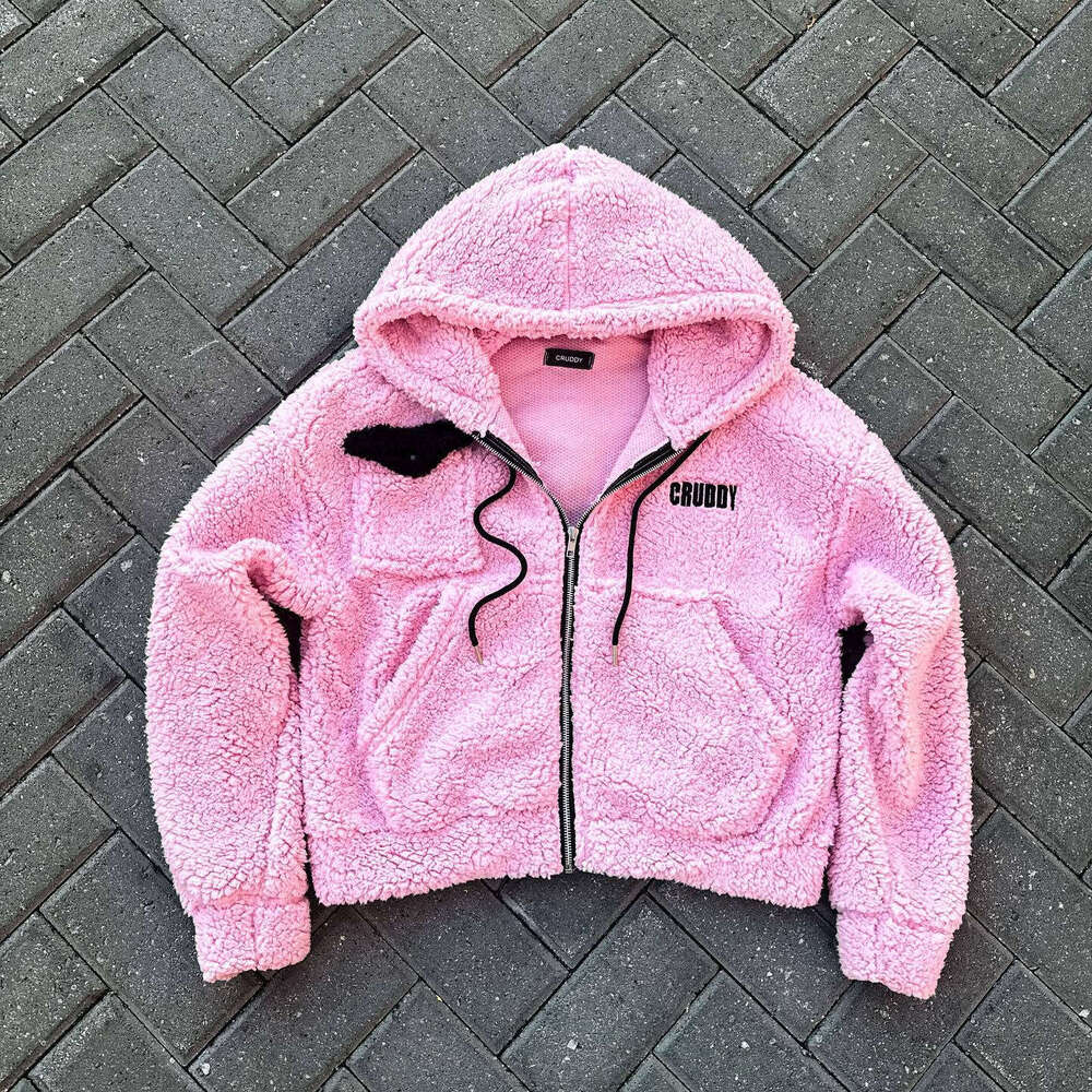 Y2K American Street Style Winter Unisex Loose Fleece Warm Set