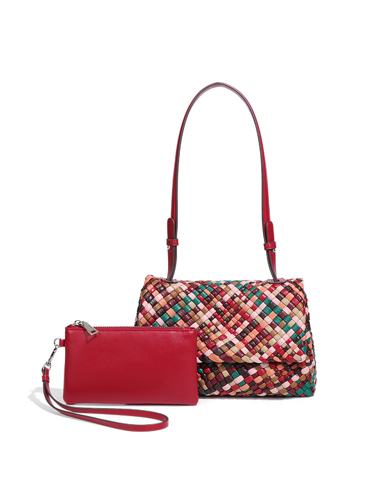 Luxury designer crossbody hand-woven armpit shoulder women's high-end leather handbag