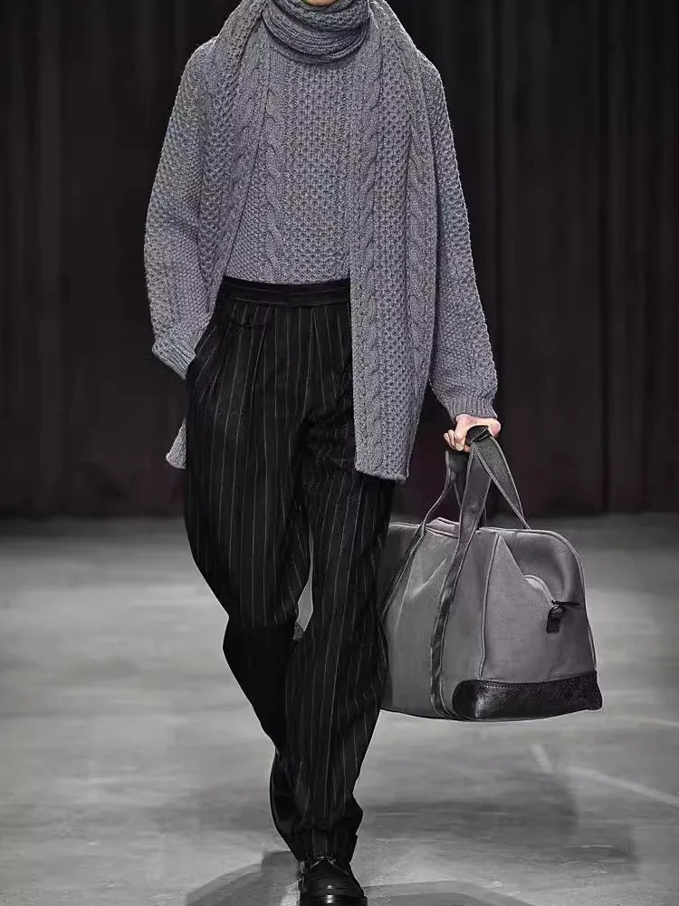 TopQuality Mens Woolen Trousers Suit Pants Business Formal for Men Man Naples Wool Dress B17 251027